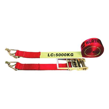 Ratchet Webbing Tie Down | 5000 kg Load Capacity | Durable Polyester | Ergonomic Handle | by Wurth