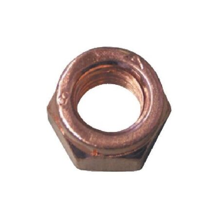 Exhaust Slotted Nut DIN 14441 | Reduced Wrench Size | Copper-Plated Steel | @Pack of 10 | by Wurth