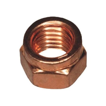 Exhaust Slotted Nut | Reduced Wrench Size | Copper-Plated Steel | @Pack of 10 | by Wurth