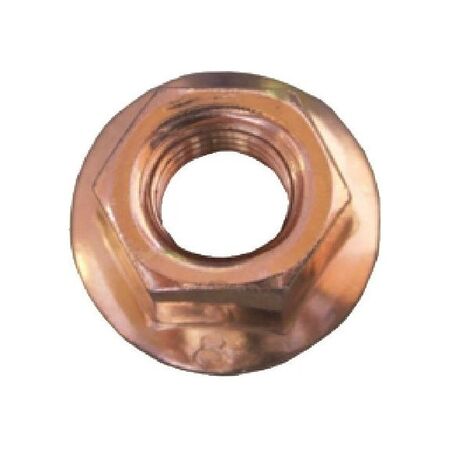 Exhaust Nut with Flange Steel M8 | High Strength | Copper Plated | @Pack of 10 | by Wurth