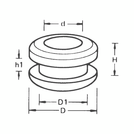 Cable Grommet Double-Sided | 4.5mm Internal Diameter | UV Resistant & Durable EPDM | @Pack of 25 | by Wurth