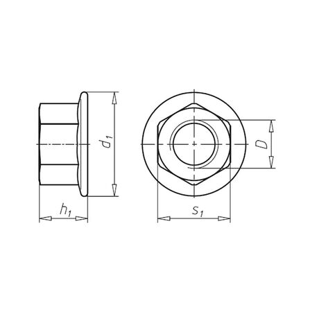 Exhaust Nut with Flange Steel 8 | Copper Plated | High Strength & Temperature Resistant | @Pack of 10 | by Wurth