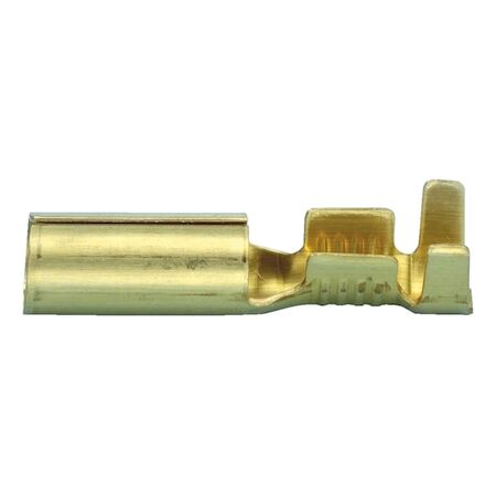 Pin Terminal Connector 4.0 Uninsulated | Brass Material | Easy Installation | Plain Surface Finish | @Pack of 25 | by Wurth