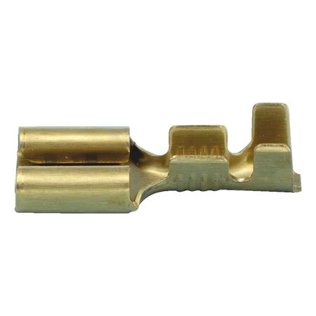 Blade Receptacle Uninsulated | Brass Material | Unsealed Design | Plain Surface Finish | @Pack of 25 | by Wurth