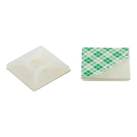 Self-Adhesive Cable Tie Base | 50 PCS | High Flexibility & Temperature Resistance | Natural Color | by Wurth