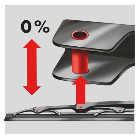 Standard Car Windscreen Wiper | 500mm Length | Robust Metal Bar System | Multi-Adapter Included | by Wurth