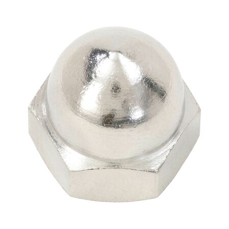 Hexagon Cap Nut High Profile DIN 1587 | Brass & Chrome-Plated | M12 Thread | @Pack of 25 | by Wurth