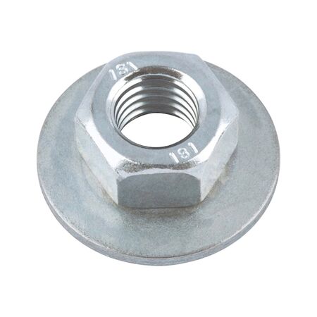 Nut with Spring Lock Washer M6 | Zinc Plated Blue Passivated | Easy Installation | @Pack of 25 | by Wurth