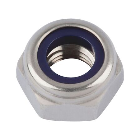 Hexagon Nut Low Profile DIN 985 A4 | M20 | Polyamide Insert | Corrosion Resistant | @Pack of 10 | by Wurth