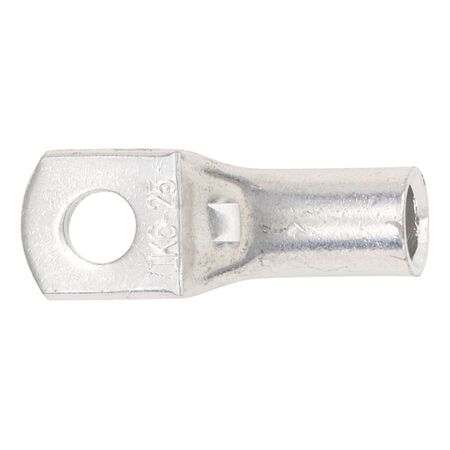 Pipe Cable Lug with Inspection Hole | 25 mm² Wire Cross Section | Tin Plated Copper | Max Temp 125°C | @Pack of 10 | by Wurth
