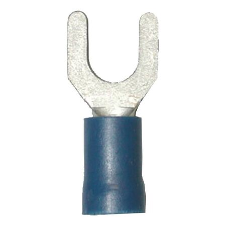 Crimp Cable Lug Fork Shape | Polyamide Insulated | M4 Flange | Blue Color | @Pack of 25 | by Wurth