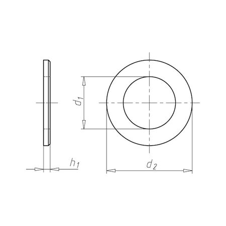 Flat Washer for Hexagon Head Bolts DIN 125 | A2 Stainless Steel | Corrosion Resistant | Plain Surface | @Pack of 25 | by Wurth