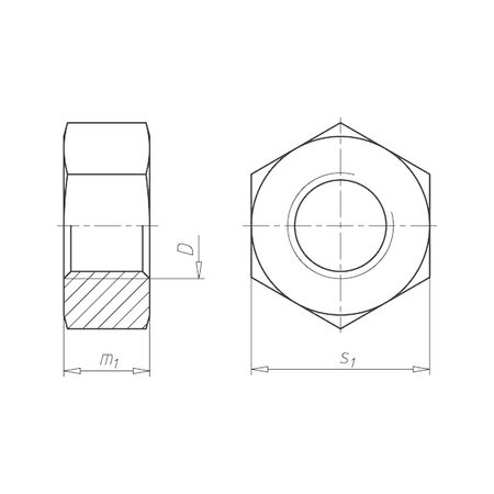 Hexagonal Nut Imperial | Blue Passivated Zinc Plated | GR5 Steel | UNF Fine Thread | @Pack of 25 | by Wurth