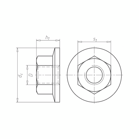 Nut with Spring Lock Washer M6 | Zinc Plated Blue Passivated | Easy Installation | @Pack of 25 | by Wurth