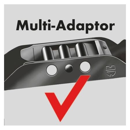 Standard Car Windscreen Wiper | Robust Metal Bar System | Weather Resistant | Pre-Assembled Multi-Adapter | by Wurth