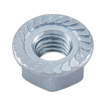 Serrated Locking Nut M5 | Steel Strength Class 8 | Zinc-Plated & Blue Passivated | @Pack of 50 | by Wurth