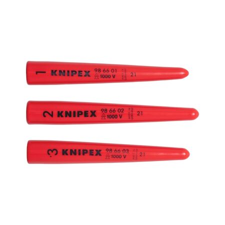 VDE Push On Grommet Set | 3 Pieces | Insulating Solid Plastic | Red Color | by Wurth