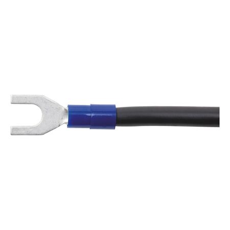Crimp Cable Lug Fork Shape | Polyamide Insulated | M4 Flange Hole | Yellow | @Pack of 25 | by Wurth