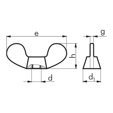Wing Nut DIN 315 | Round Wing Shape | Malleable Iron | Zinc-Plated A2K | @Pack of 10 | by Wurth