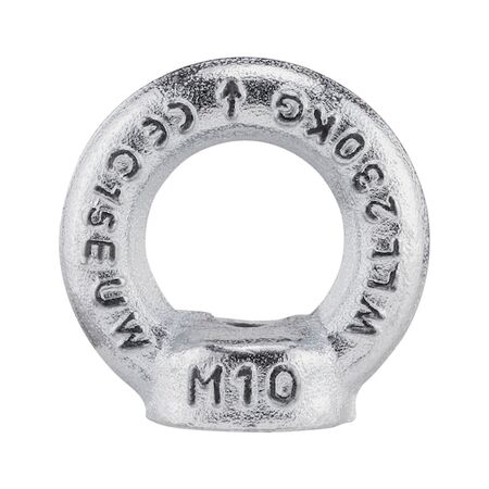 Ring Nut DIN 582 | Steel C15E | Zinc-Plated & Blue Passivated | Load Capacity 340 kg | @Pack of 5 | by Wurth