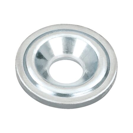 Countersunk Washer Deep Zinc Plated Blue | 90° Head Penetration Resistance | Solid Steel Construction | @Pack of 100 | by Wurth