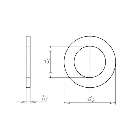Zinc-Plated Steel Washer | Corrosion Resistant | Compatible with 1/2 Inch Screws | @Pack of 50 | by Wurth