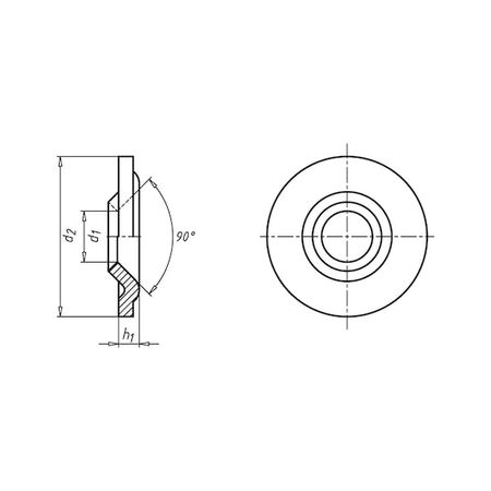 Countersunk Washer Deep Yellow Galvanised | Solid Steel | Corrosion Resistant | @Pack of 100 | by Wurth