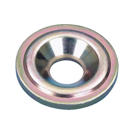 Countersunk Washer Deep Yellow Galvanised | Solid Steel | Corrosion Resistant | @Pack of 100 | by Wurth