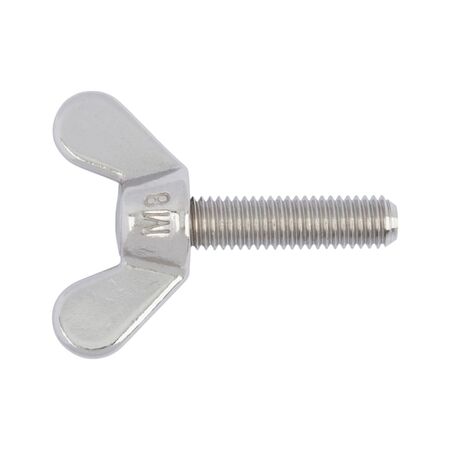 Wing Screw Round Wings DIN 316 | A2 Stainless Steel | Hand-Operable Design | Plain Finish | @Pack of 10 | by Wurth