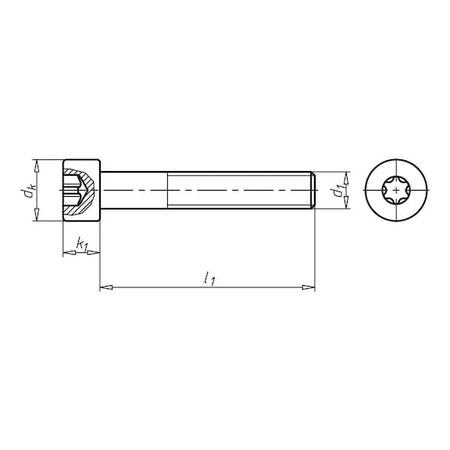 Hexalobular-type Cheese Head Screw ISO 14579 | Steel 8.8 | Zinc-Plated & Blue Passivated | @Pack of 100 | by Wurth