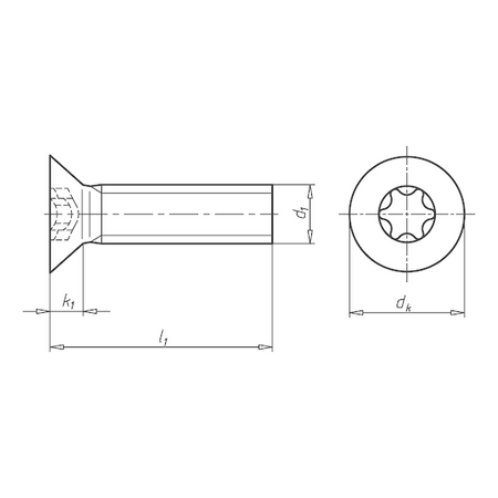 Countersunk Screw with Hexalobular Head ISO 14581 | Zinc-Nickel Plated | Corrosion Resistant | @Pack of 100 | by Wurth