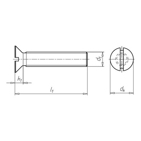 Screw Countersunk Head ASME B1863 | Zinc Plated Steel | Corrosion Resistant | Slot Drive | @Pack of 100 | by Wurth