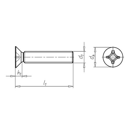 Countersunk Head Screw | 82° Angle | H Cross Recess | 18-8 Stainless Steel | @Pack of 50 | by Wurth