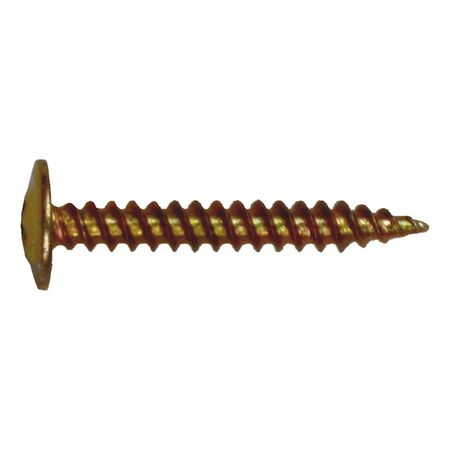 Button Head Needle Point Stitching Screw | Sharp Self-Piercing Points | Zinc Plated Yellow Finish | @Pack of 100 | by Wurth