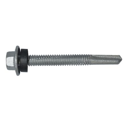 Flange Hex Head Screw with Seal | Hot Dip Galvanized Steel | Hexagon Drive | Corrosion Resistant | @Pack of 50 | by Wurth
