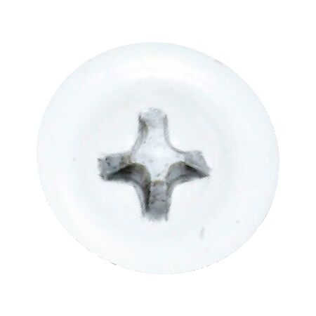 Button Head Needle Point Stitching Screw | Self-Piercing | Zinc Plated | White Finish | @Pack of 100 | by Wurth