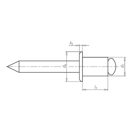 Blind Rivet Flat Head | Aluminium Sleeve | Galvanised Steel Mandrel | Multi-Use | @Pack of 100 | by Wurth