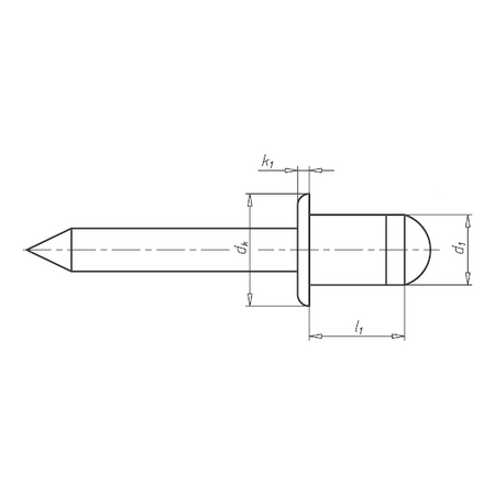 Blind Rivet Flat Head RIV ST 32 | Galvanised Steel | Flush Finish | @Pack of 100 | by Wurth