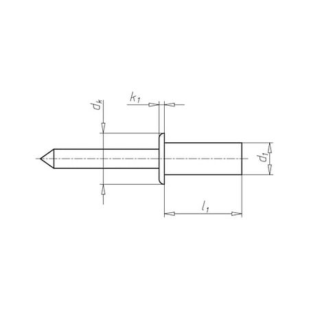 Blind Bucket Rivet Flat Head | Aluminium Sleeve | High Shear Strength | 50 PCS | by Wurth