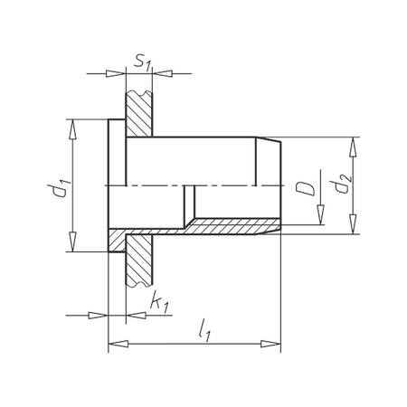 Rivet Nut with Flat Head | Zinc-Plated Steel | Dome Head Design | @Pack of 25 | by Wurth