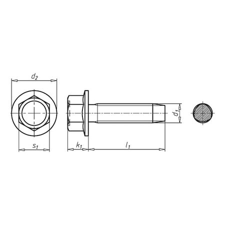 Thread Rolling Screw M4x14 | Taptite 2000 | Hexagon Head with Collar | Zinc Plated A2K | @Pack of 100 | by Wurth