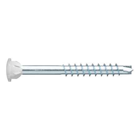 ASSY®plus 4 TH Glass Strip Screw | Hardened Zinc-Plated Steel | Partial Thread & White Top Head | @Pack of 500 | by Wurth