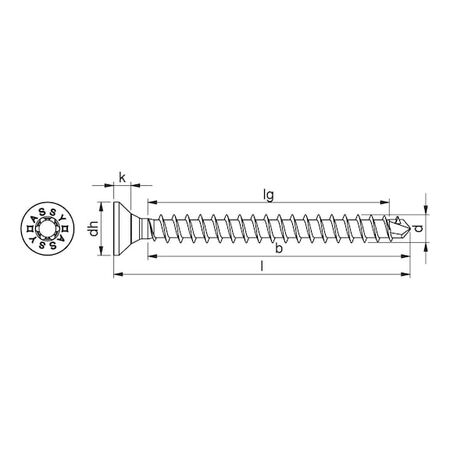 ASSYplus VG 4 CS Construction Screw | Full Thread & Countersunk Head | High Load-Bearing | @Pack of 50 | by Wurth