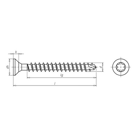 Countersunk Head Timber Screw | Full-Thread Design | High Load Capacity | @Pack of 50 | by Wurth