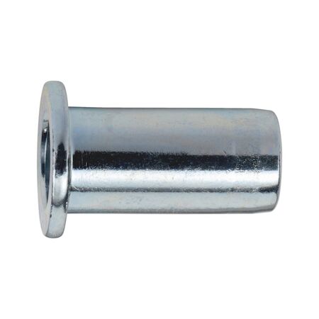 Multi-Purpose Rivet Nut with Flat Head | Zinc-Plated Steel | M6 Thread | @Pack of 10 | by Wurth