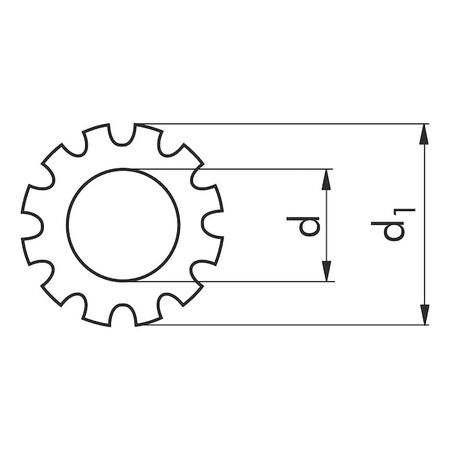 Serrated Washer DIN 6797 A2 | Externally Serrated Design | Corrosion Resistant | @Pack of 50 | by Wurth