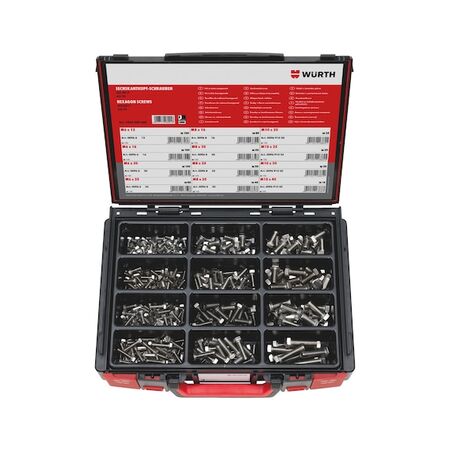 Hexagon Head Bolt Assortment | ISO 4017 Compliant | Stainless Steel A2 | 685 Pieces | by Wurth