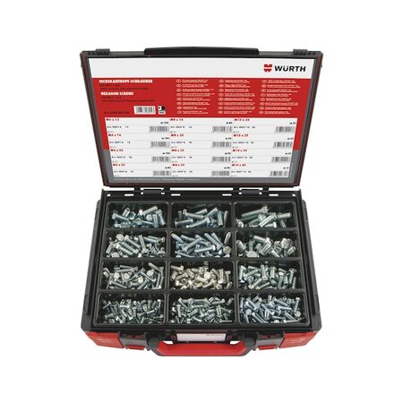 Hexagonal Bolts Fully Threaded Assortment | 685 Pieces | Zinc Plated A2K | ISO 4017/DIN 933 | by Wurth
