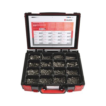 Tapping Screw Countersunk Head Assortment | 1875 Pieces | Stainless Steel A2 | TX Drive | by Wurth