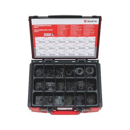 Circlips Assortment 1050 Pieces | DIN 471 Standard | Phosphated Spring Steel | RoHS Compliant | by Wurth